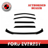 TRADIESCHOICE Bonnet Protector + Weather Shields for Ford Everest 2015-2020 | Window Visors for Style, Protection, and Comfort